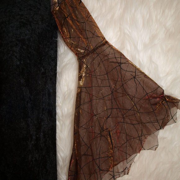 Girl's Black Witches COSTUME BY DISGUISE SIZE 10/12 GENTLY USED - Picture 2 of 3